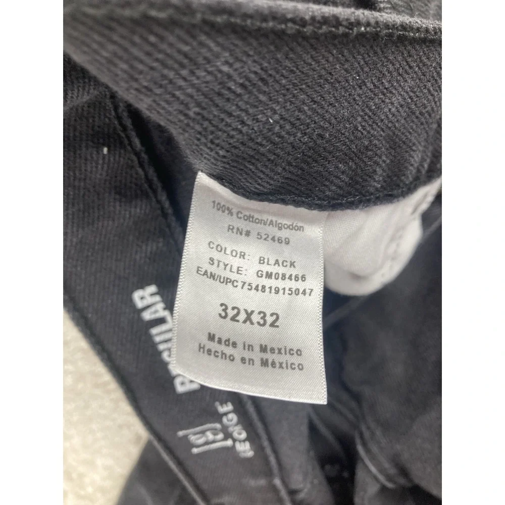 George Regular Fit 5 Pocket Straight Leg Black Jeans Size 32 X 32